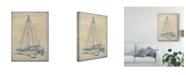 Trademark Global Ethan Harper Yacht Blueprint I Canvas Art - 15" x 20"